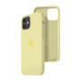 Силиконовый чехол c закрытым низом Apple Silicone Case для iPhone 12 Mellow Yellow