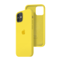 Силиконовый чехол c закрытым низом Apple Silicone Case для iPhone 12 Canary Yellow