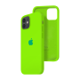 Силиконовый чехол c закрытым низом Apple Silicone Case для iPhone 12 Juicy Green