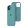 Силиконовый чехол c закрытым низом Apple Silicone Case для iPhone 12 Cactus