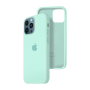 Силиконовый чехол c закрытым низом Apple Silicone Case для iPhone 12 Pro Light Cyan