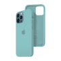 Силиконовый чехол c закрытым низом Apple Silicone Case для iPhone 12 Pro Sea Blue