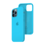 Силиконовый чехол c закрытым низом Apple Silicone Case для iPhone 12 Pro Blue