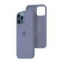 Силиконовый чехол c закрытым низом Apple Silicone Case для iPhone 12 Pro Lavender Gray