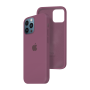 Силиконовый чехол c закрытым низом Apple Silicone Case для iPhone 12 Pro Plum