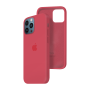 Силиконовый чехол c закрытым низом Apple Silicone Case для iPhone 12 Pro Red Raspberry