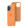 Силиконовый чехол c закрытым низом Apple Silicone Case для iPhone 12 Pro Papaya