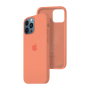 Силиконовый чехол c закрытым низом Apple Silicone Case для iPhone 12 Pro Peach