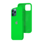 Силиконовый чехол c закрытым низом Apple Silicone Case для iPhone 12 Pro Uran Green