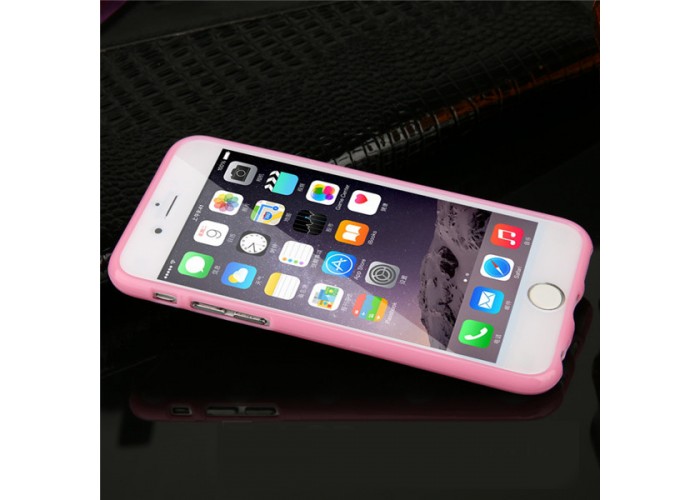 Чехол для iPhone 6/6S (розовый с белыми крапинками)