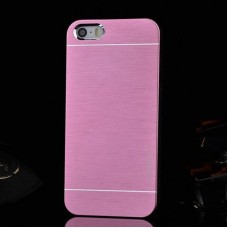 Ультратонкий алюминиевый бампер для iPhone 5/5S с панелью (розовый)