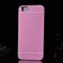 Ультратонкий алюминиевый бампер для iPhone 5/5S с панелью (розовый)