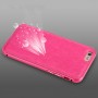 Алюминиевый бампер + розовая накладка для iPhone 6/6S