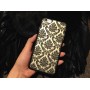 Пластиковый чехол для iPhone 6/6S с серым цветочным орнаментом