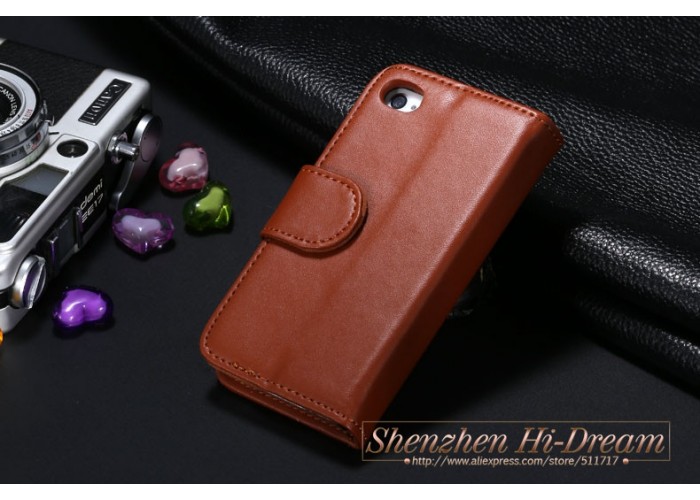 Чехол-кошелек для iPhone 5/5S (коричневый)
