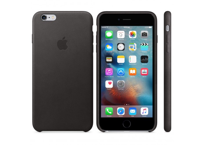Кожаный чехол Apple Leather Case Black для iPhone 6 Plus 6s Plus (копия)