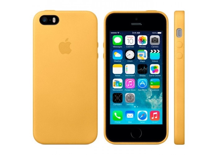 Чехол для iPhone 5/5s Apple Leather Case Gold