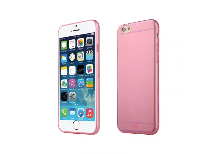 Силиконовый чехол Baseus Simple Case Pink для iPhone 6/6s