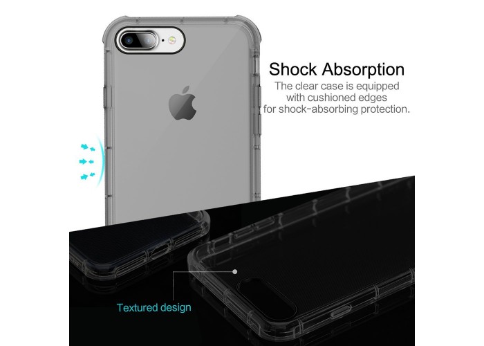 Защитный силиконовый чехол ROCK Protection Case для iPhone 7 Transparent Black