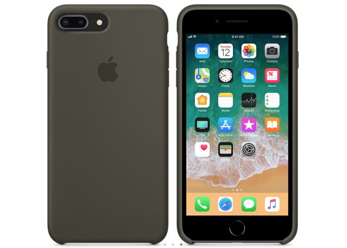 Силиконовый чехол Apple Silicone Case Dark Olive для iPhone 7 plus/8 plus (Реплика)