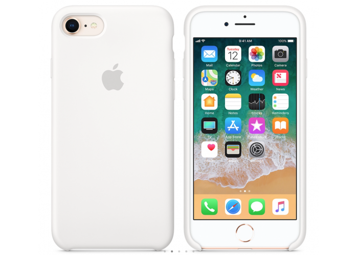 Силиконовый чехол Apple Silicone Case White для iPhone 7/8 (копия)