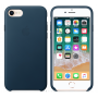 Кожаный чехол Apple Leather Case Cosmos Blue для iPhone 7/iPhone 8 (копия)