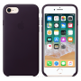 Кожаный чехол Apple Leather Case Dark Aubergine для iPhone 7/iPhone 8 (копия)