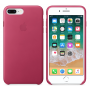 Кожаный чехол Apple Leather Case Pink Fuchsia для iPhone 7 Plus/iPhone 8 Plus (копия)