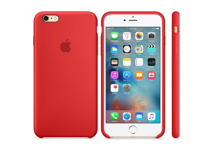 Силиконовый чехол Apple Silicon Case Red для iPhone 6 Plus/6s Plus (копия)