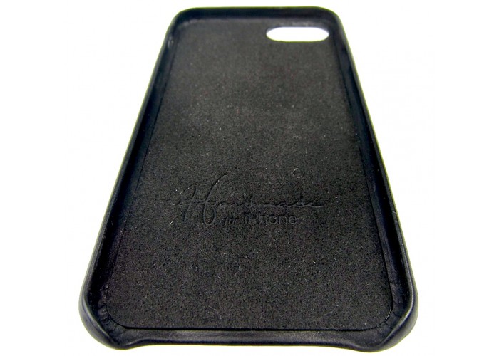 HandMade чехол из натуральной кожи для iPhone 7/8 с тиснение Apple черный