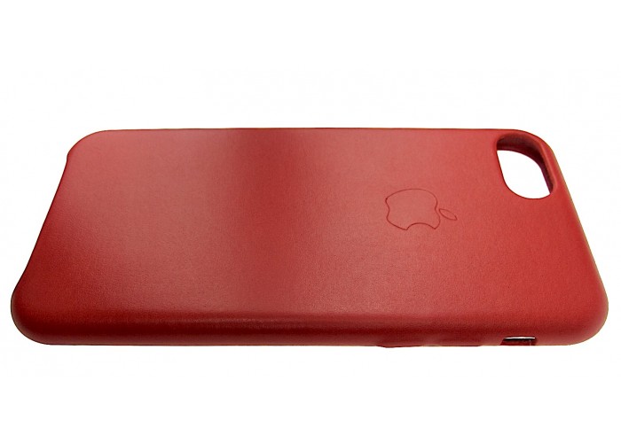 HandMade чехол из натуральной кожи для iPhone 7/8 с тиснение Apple красный