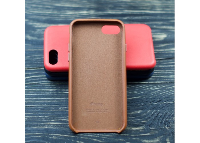 Люкс копия чехла Apple Leather Case Saddle Brown для iPhone 7/8