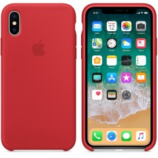 Силиконовый чехол Apple Silicone Case Red для iPhone X /10 (копия)