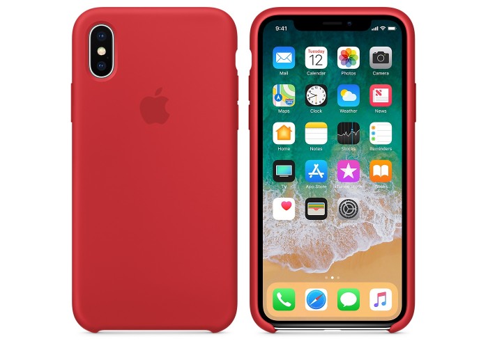 Силиконовый чехол Apple Silicone Case Red для iPhone X /10 (копия)