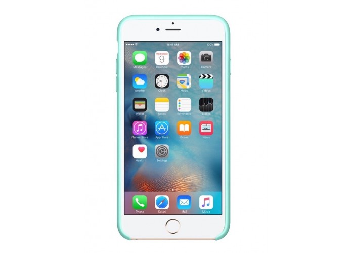 Силиконовый чехол Apple Silicone Case Mint для iPhone 6 plus/6s plus