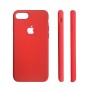 Силиконовый чехол Apple Silicon Case Red (Красный) белое яблоко для iPhone 7/8 (копия)