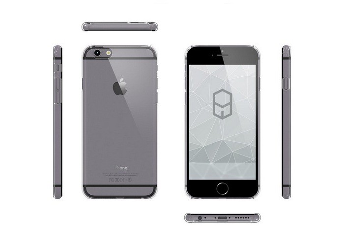 Ультра прозрачный, тонкий чехол COLORANT С0 Hard Case Clear Black (прозрачно-черный) PatchWork для iPhone 6/6s