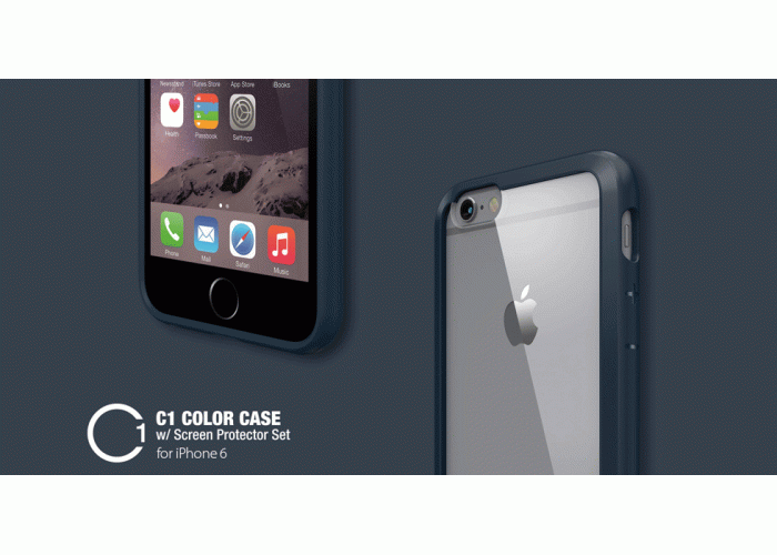 Прозрачный чехол COLORANT С1 Color Case Red (Красный) PatchWork для iPhone 6/6s