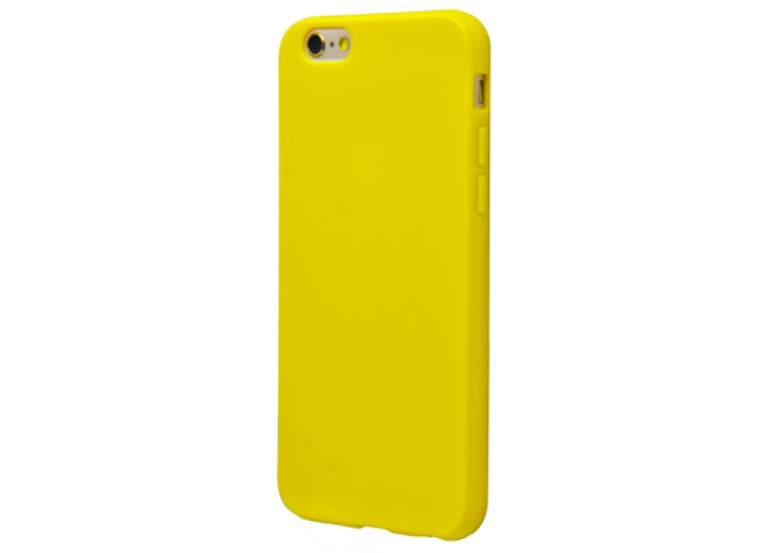 Силиконовый чехол для iPhone 6/6s глянцевый желтый