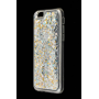 Чехол для iPhone 6/6s блестки вода серебряный