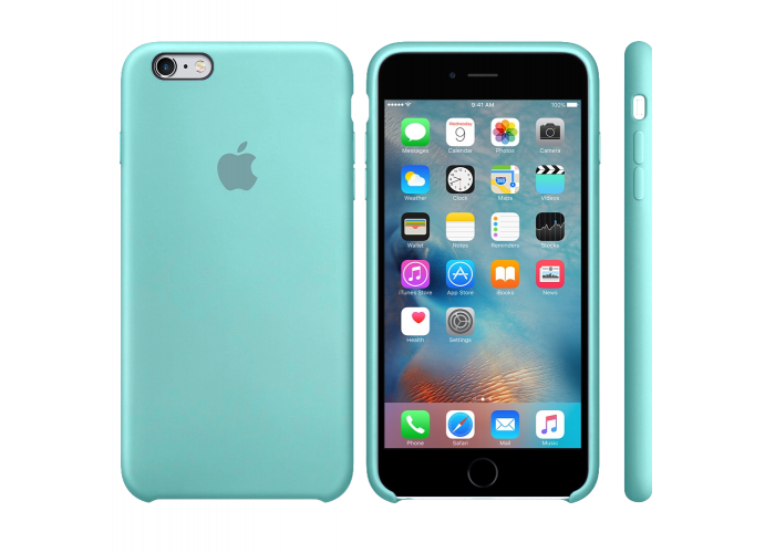 Силиконовый чехол Apple Silicon Case Sea Blue для iPhone 6 Plus/6s Plus (копия)