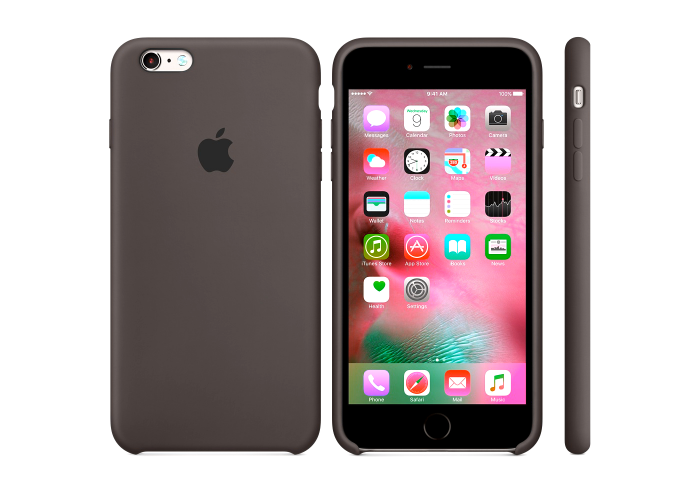 Силиконовый чехол Apple Silicon Case Dark Brown для iPhone 6 Plus/6s Plus (копия)