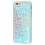 Чехол для iPhone 6/6s блестки вода голубой