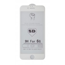 Защитное 3D стекло (белое) для iPhone 6/6s