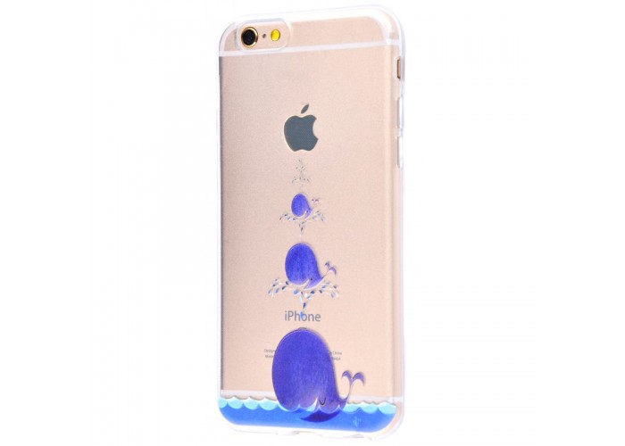 Чехол для iPhone 6/6s whales (киты)