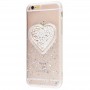 Чехол для iPhone 6/6s Diamond Hearts серебряный