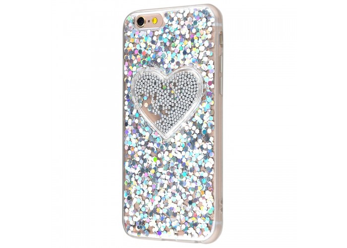 Чехол для iPhone 6/6s Diamond Hearts серый