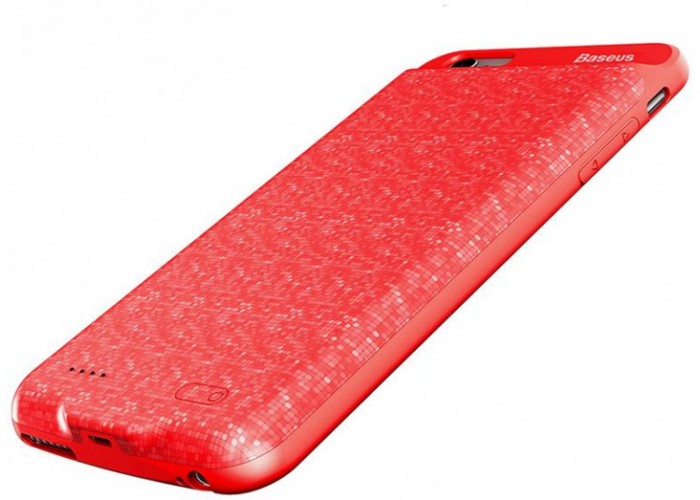 Чехол для iPhone 7/8 Baseus Plaid Backpack Power Bank Case 5000 mAh красный