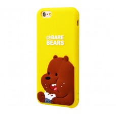 Чехол для iPhone 6/6s Bare Bears коричневый медведь