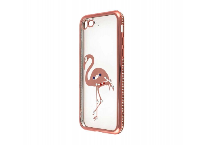 Чехол для iPhone 7/8 Kingxbar Diamond Фламинго розовый